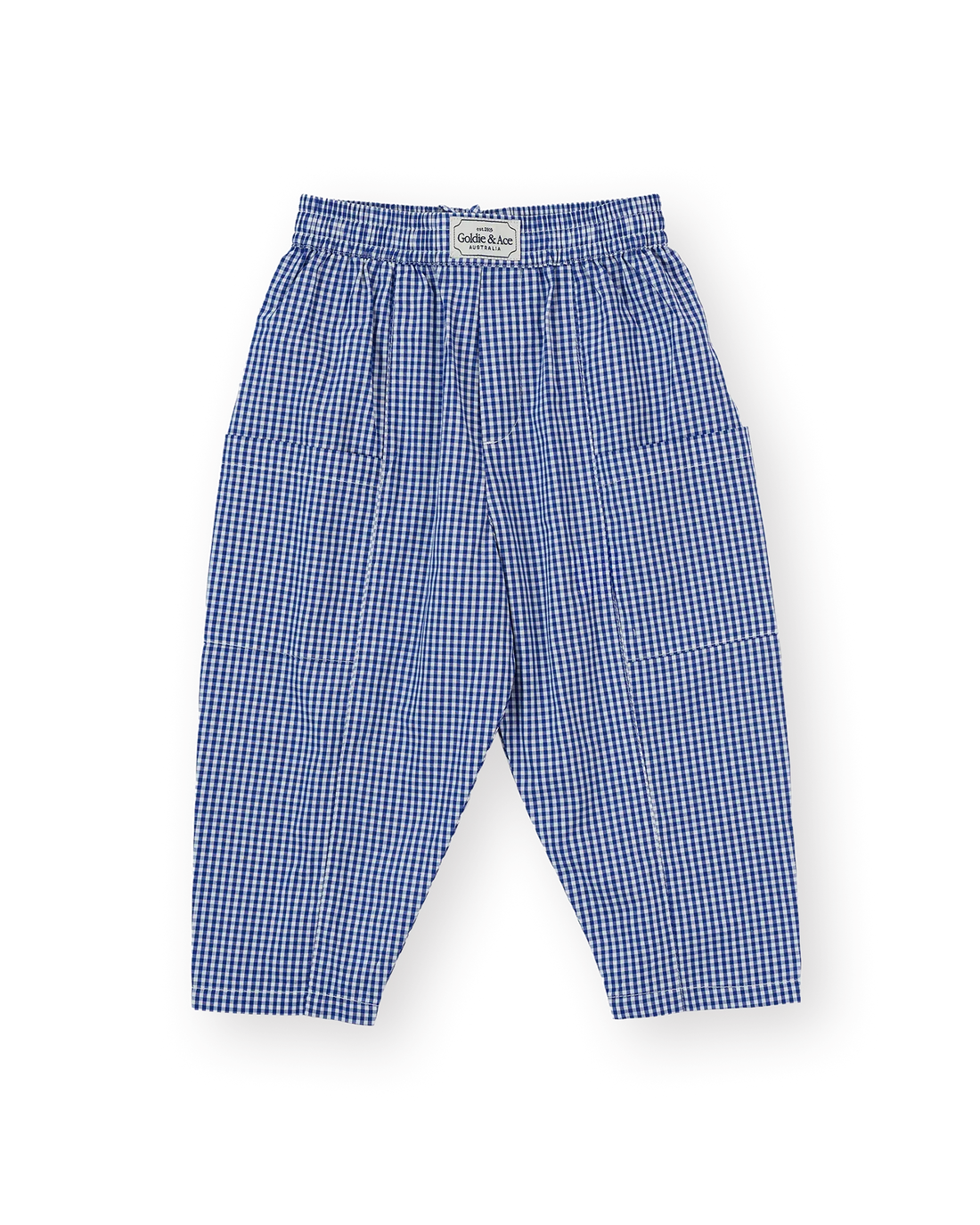 Lightweight Check Kit Pocket Pant Blue - Goldie+Ace
