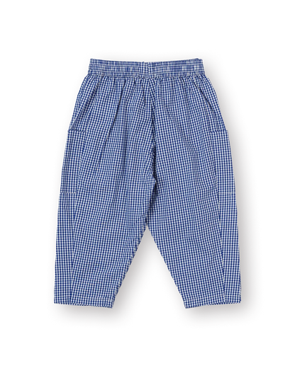Lightweight Check Kit Pocket Pant Blue - Goldie+Ace