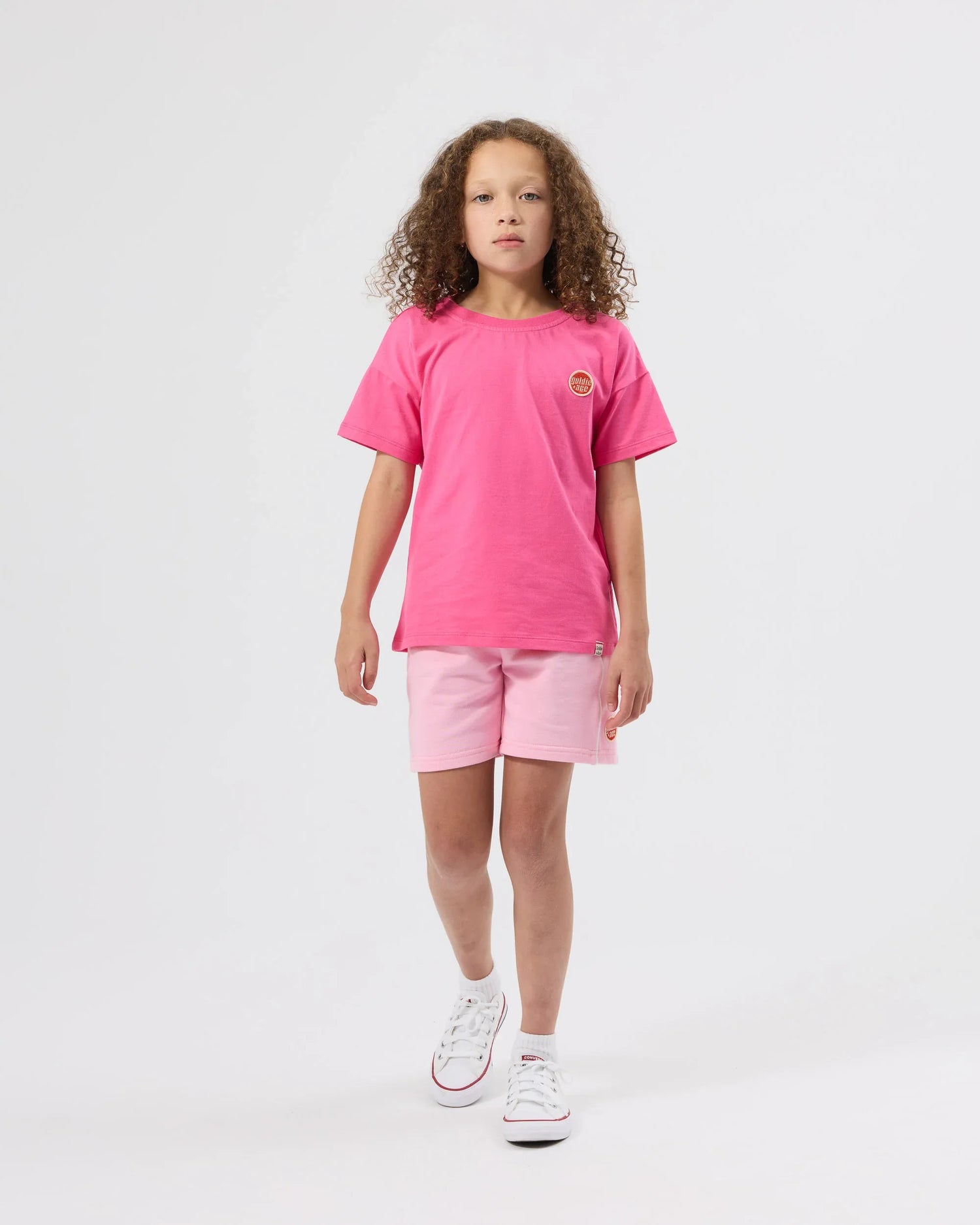 Piped Sweat Shorts Pink - Goldie+Ace