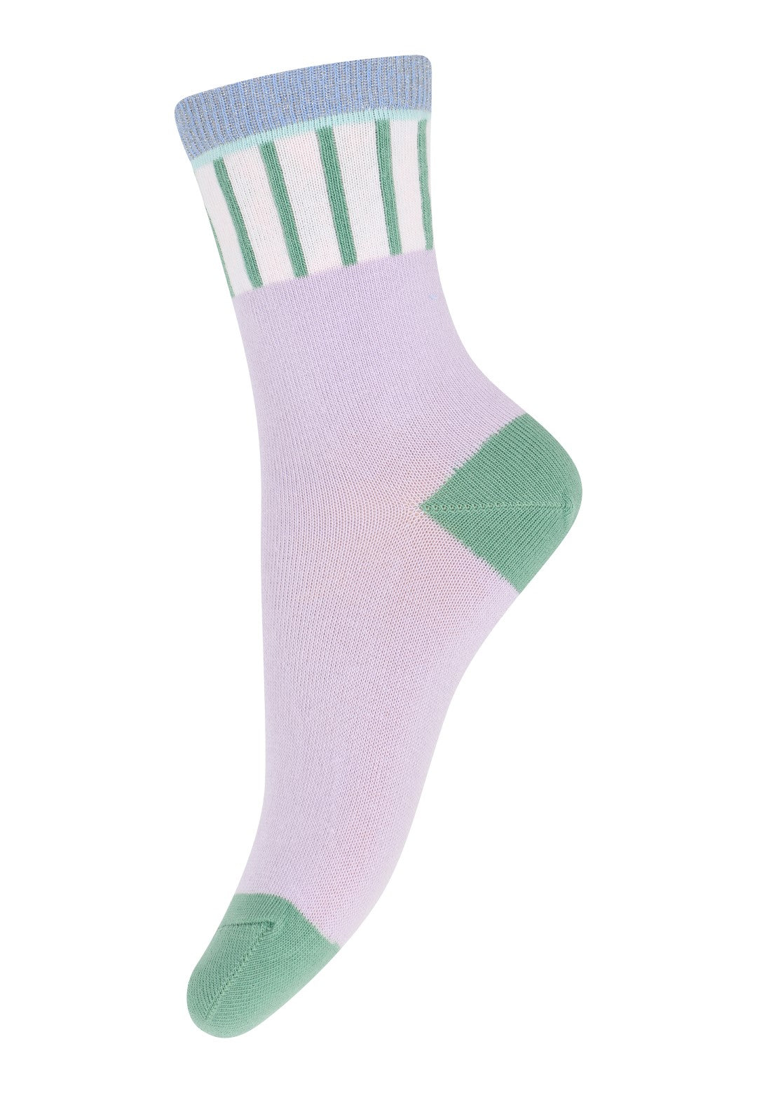 Vertical Stripes Socks Cloud Lilac