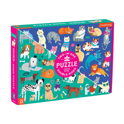 Dubbelzijdige Puzzel Cats &amp; Dogs 100pcs