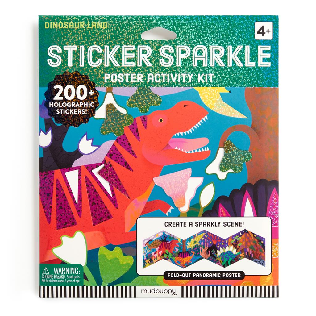 Stickerposter Glitter Dinosaurusland