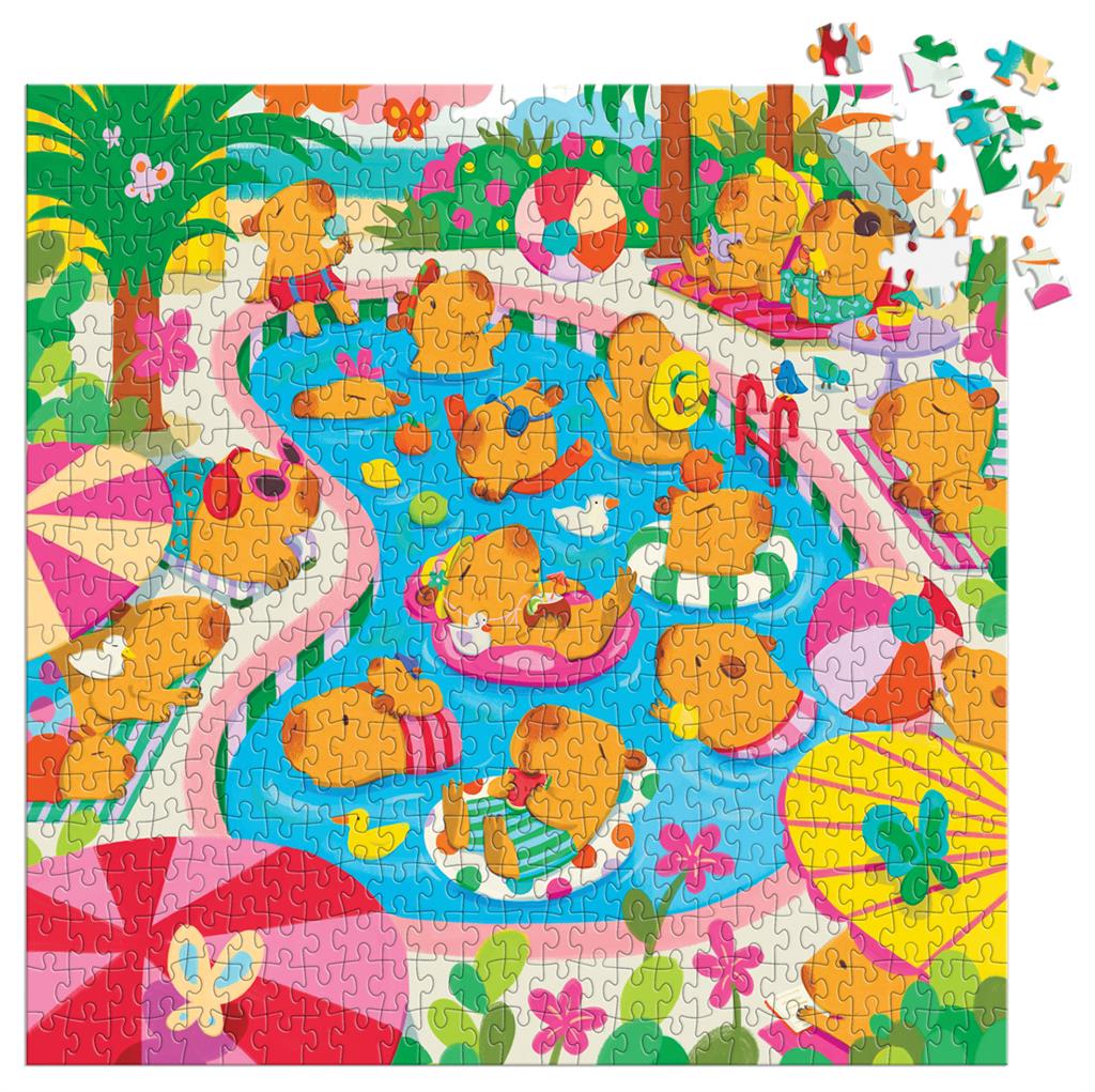 Capybara Zwembaddag Puzzel 500pcs