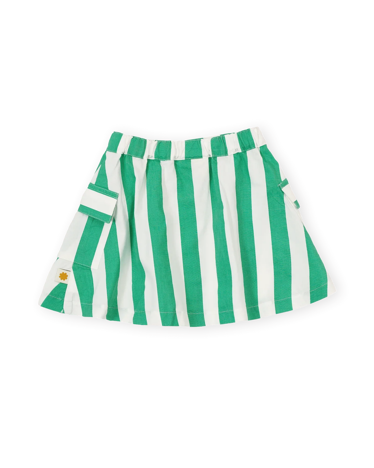 Happy Stripe Pocket Skirt Green White - Goldie+Ace