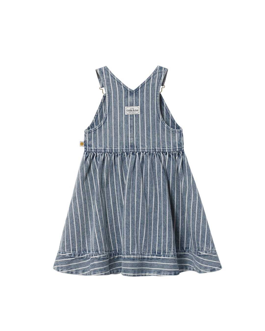 Pinstripe Denim Pinafore