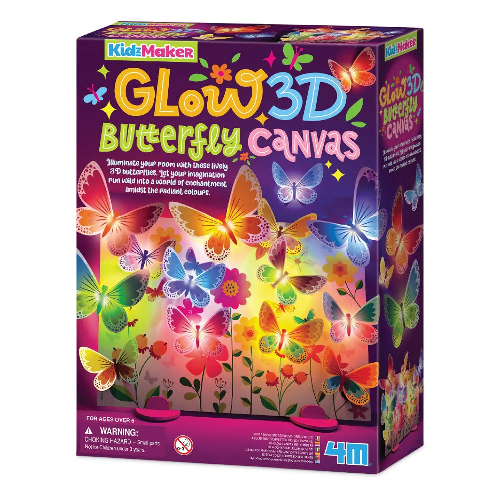 KidzMaker: Canvas Met 3D Glow Vlinders