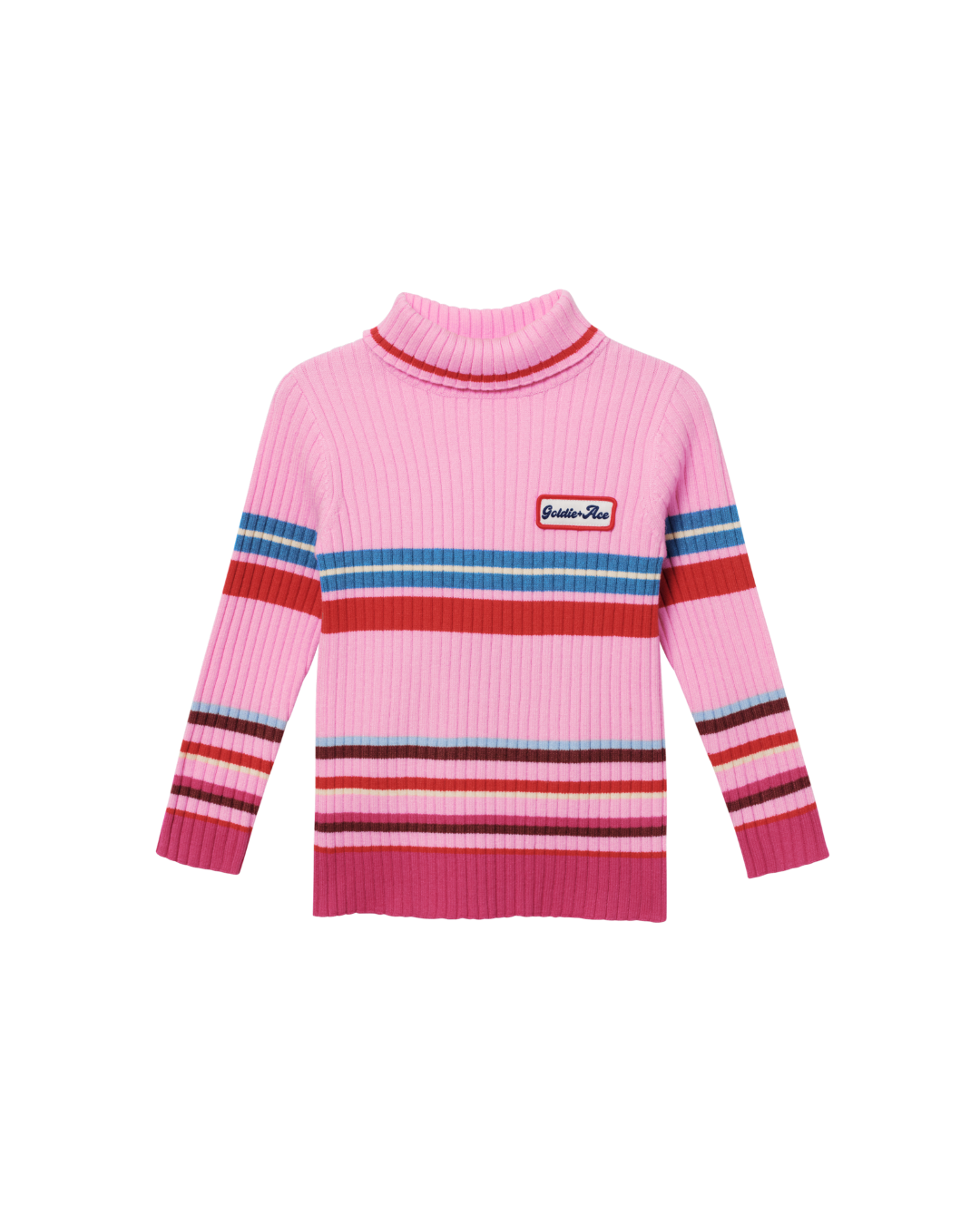 Retro Stripe Roll Neck Knit