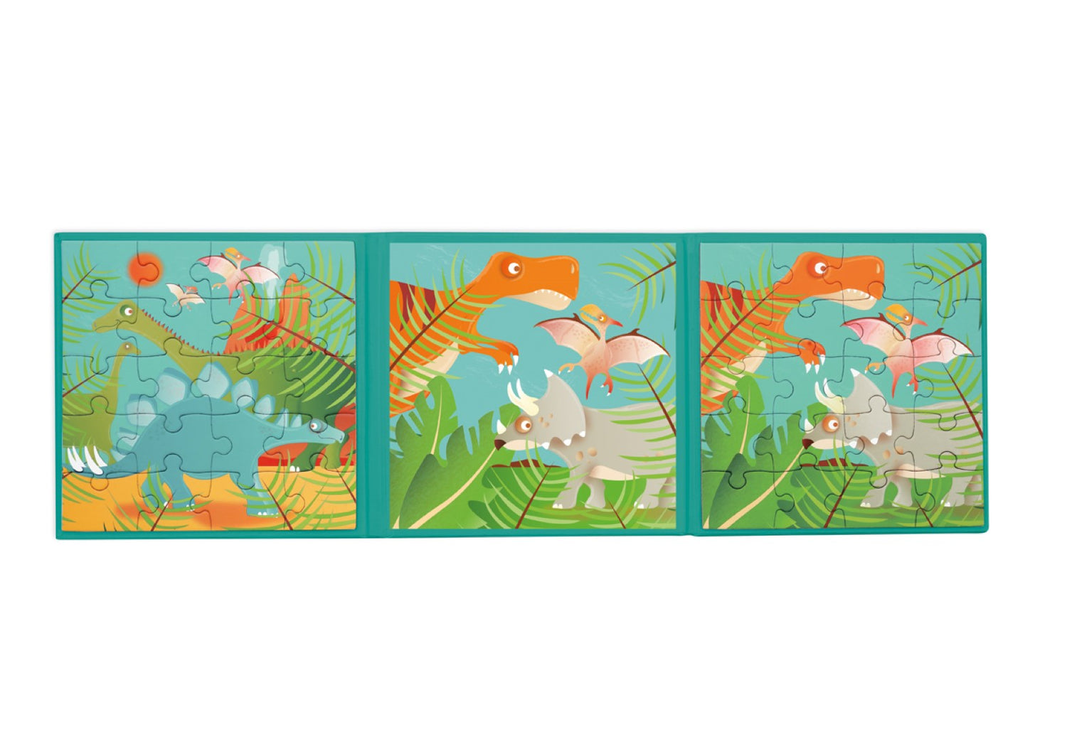 Magnetisch Puzzelboek To Go dinosaurus 2x20pcs