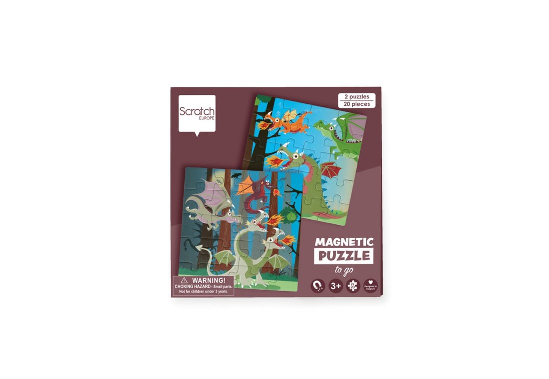Magnetisch Puzzelboek To Go Draken 2x20pcs