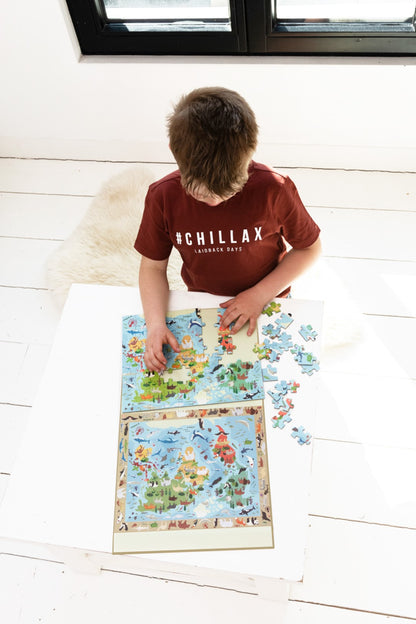2 In 1 Magnetische Puzzel &amp; Discovery Game Wereld 80pcs