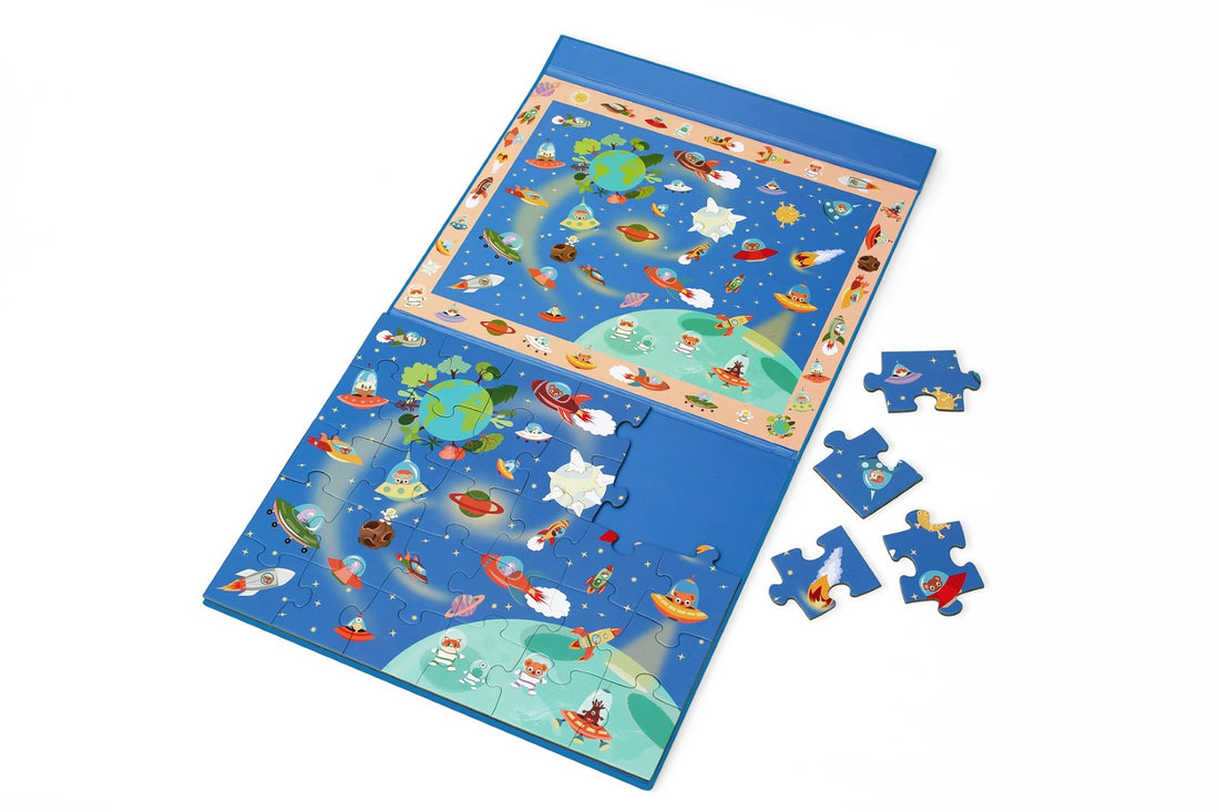 2 In 1 Magnetische Puzzel & Discovery Game Ruimte 30pcs