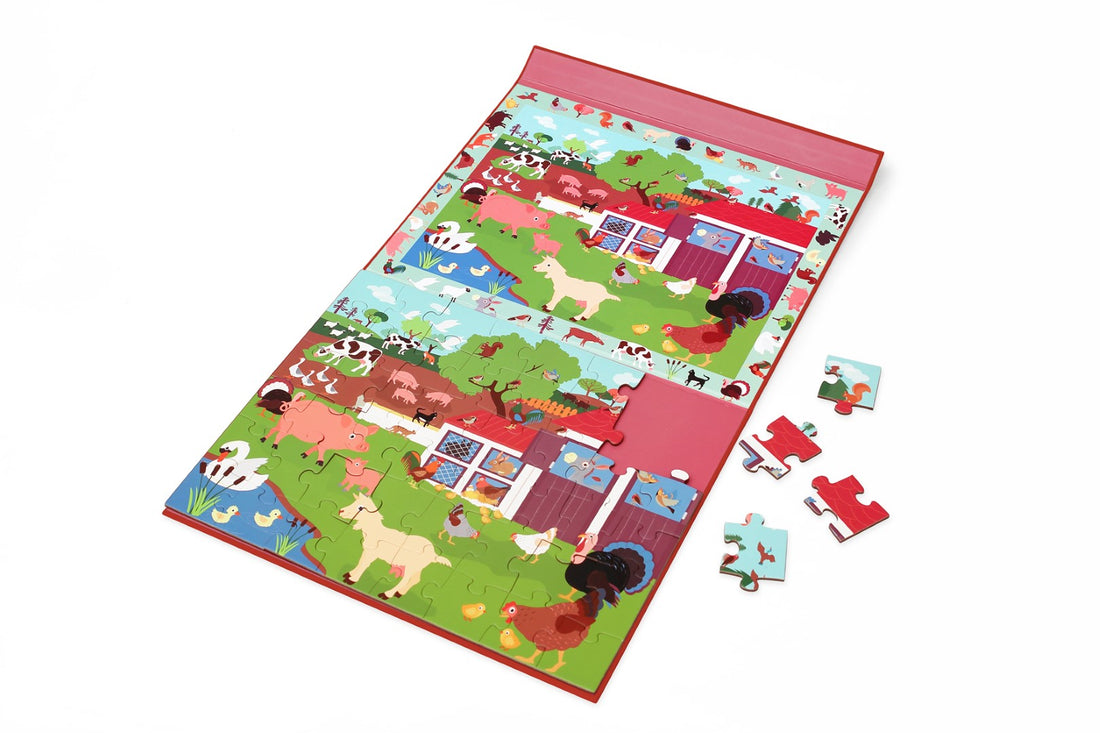 2 In 1 Magnetische Puzzel & Discovery Game Boerderij 48pcs