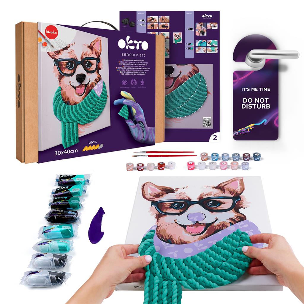 3D Air Clay &amp; Kleuren Op Nummers - Fashion Corgi