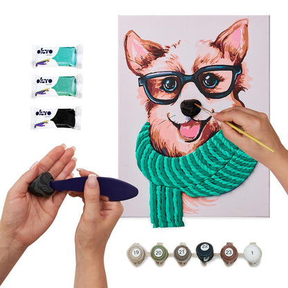 3D Air Clay &amp; Kleuren Op Nummers - Fashion Corgi