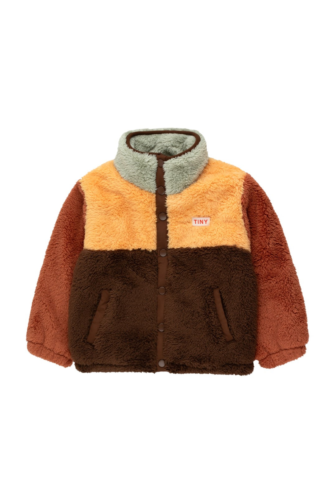 Color Block Polar Sherpa Jacket