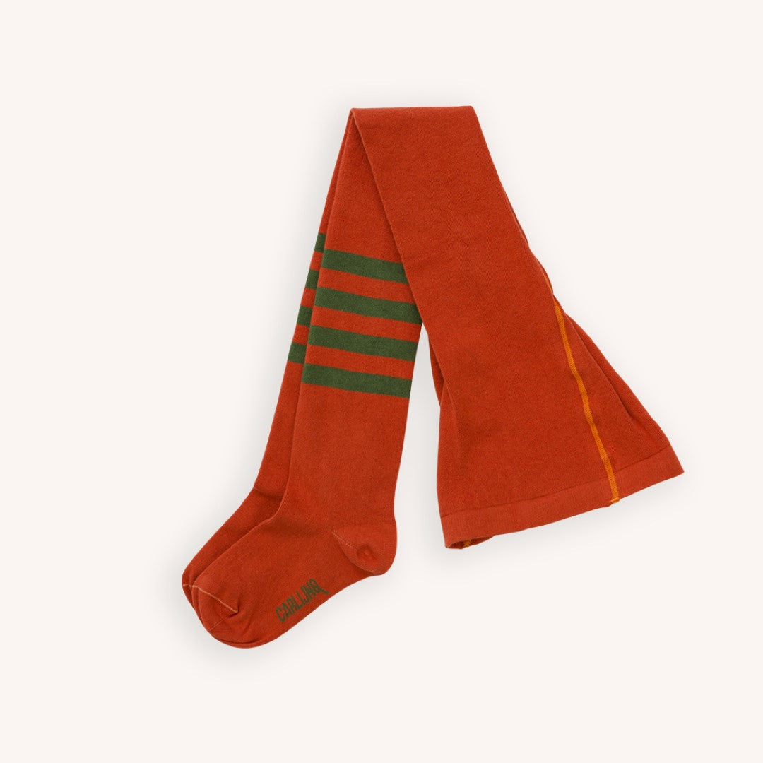 Striped Orange Green Tights