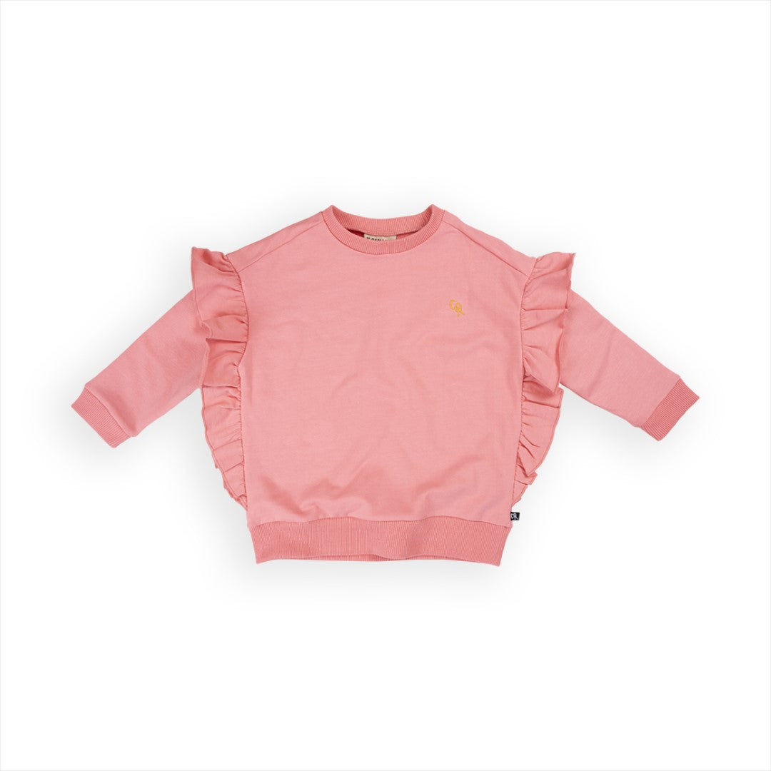 Basic Girls Ruffled Sweater Pink