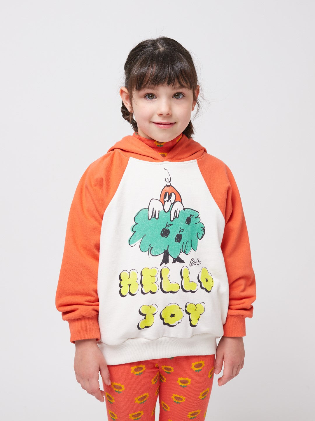 Hello Joy Ranglan Sleeves Hoodie