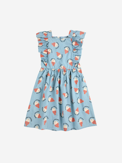 Morning Egg All Over Ruffle Dress