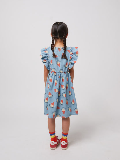 Morning Egg All Over Ruffle Dress