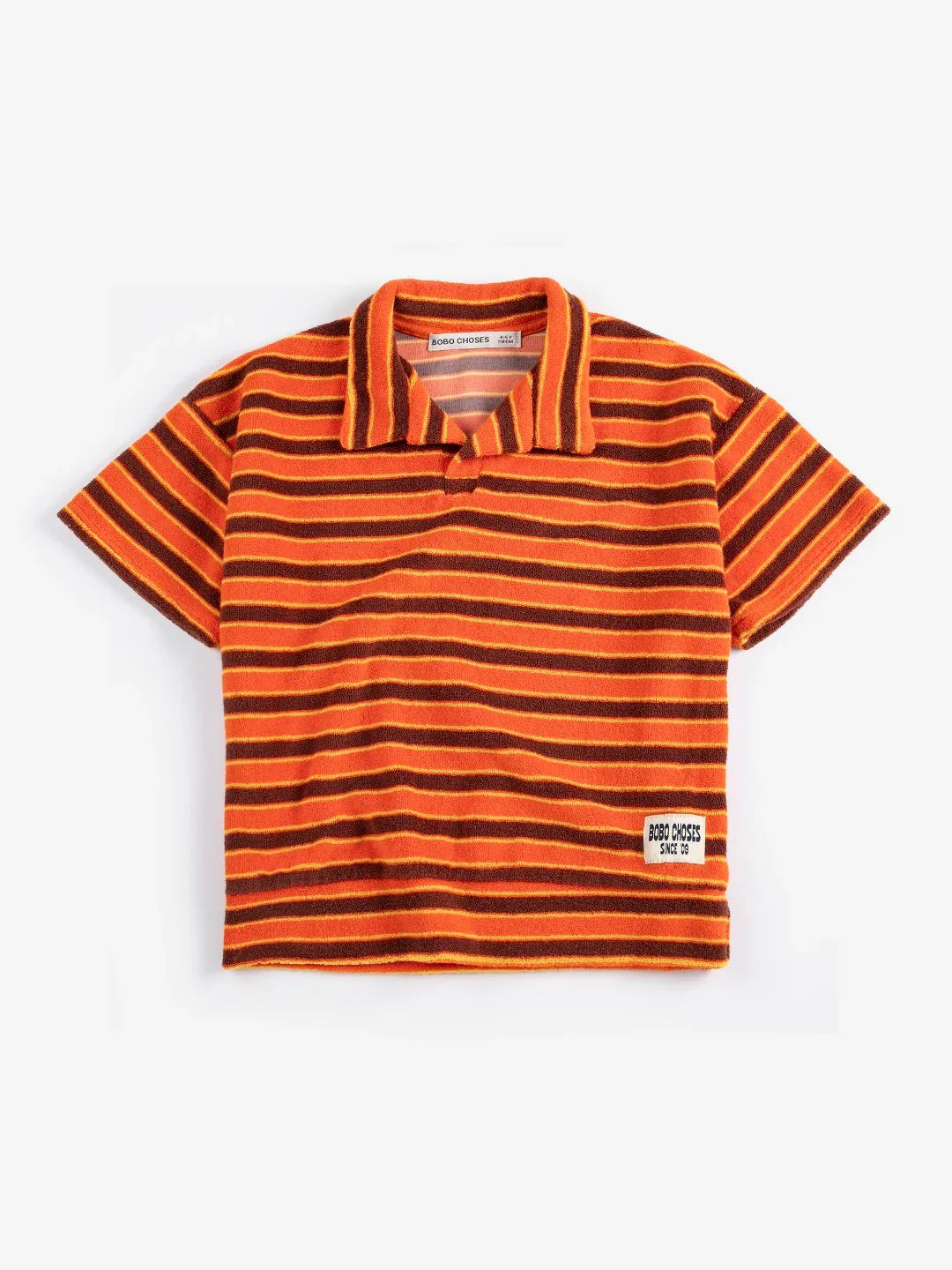 Striped Brick Terry Cloth Polo - Bobo Choses