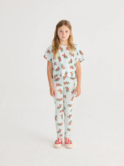 Juicy Tomatoes All Over Cropped T-shirt - Bobo Choses
