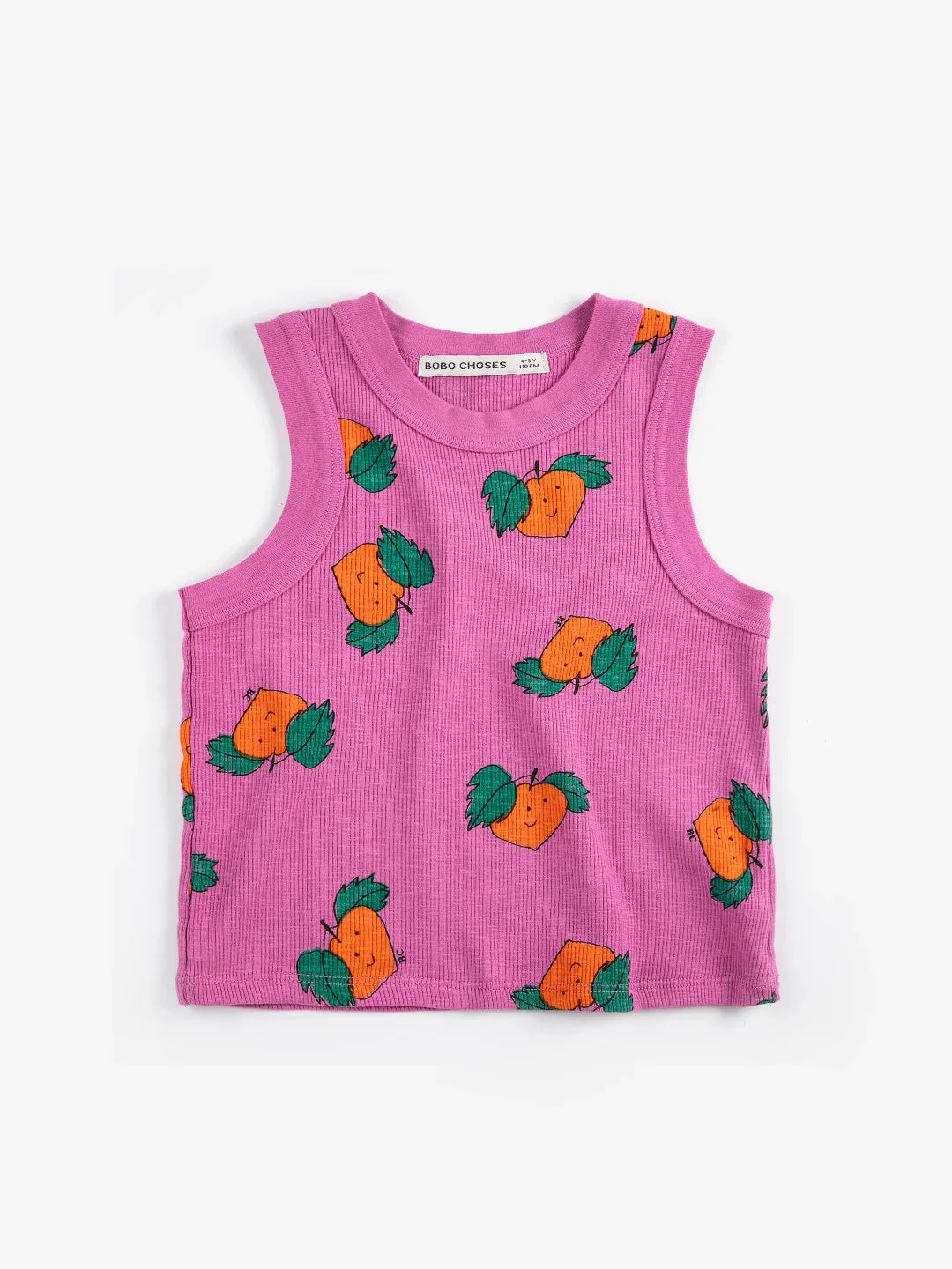 Tangerine All Over Tank Top - Bobo Choses