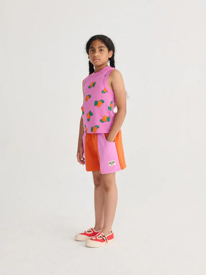 Tangerine All Over Tank Top - Bobo Choses