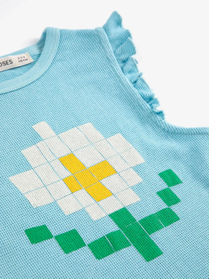 Pixel Daisy Ruffled Top - Bobo Choses