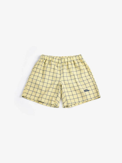 Spicy Window Pane Woven Bermuda Shorts - Bobo Choses