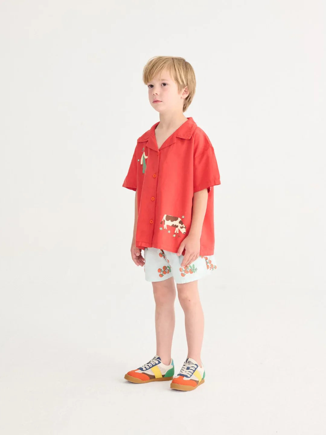 Juicy Tomatoes Woven Shorts - Bobo Choses