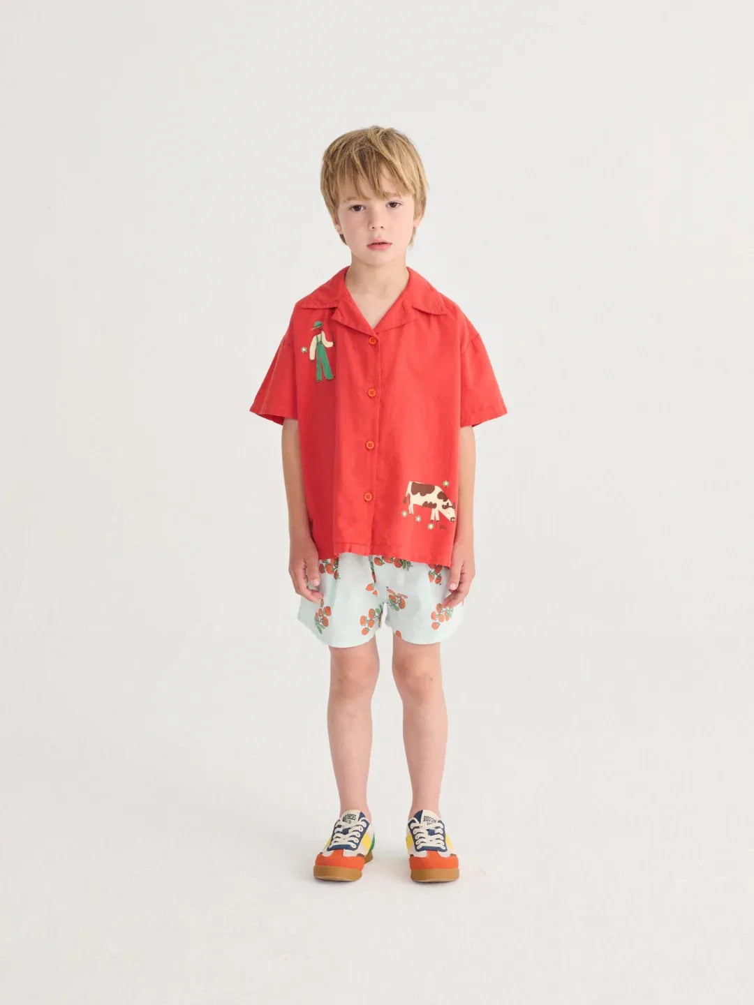 Juicy Tomatoes Woven Shorts - Bobo Choses