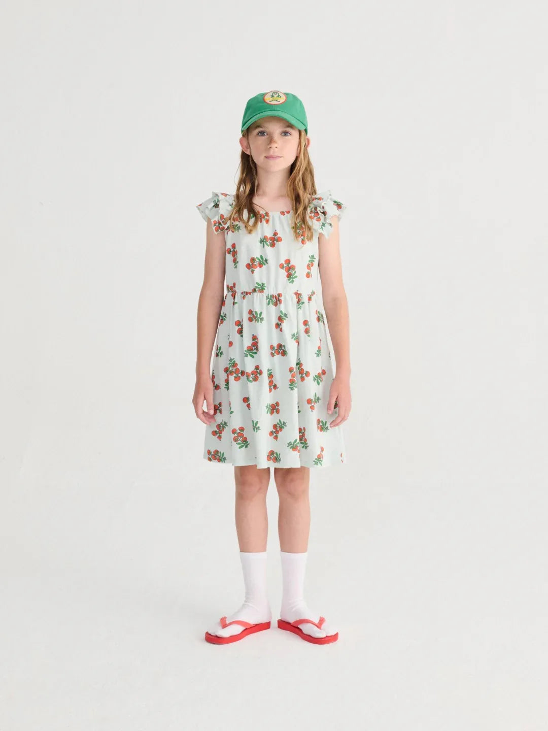 Juicy Tomatoes All Over Ruffled Dress - Bobo Choses