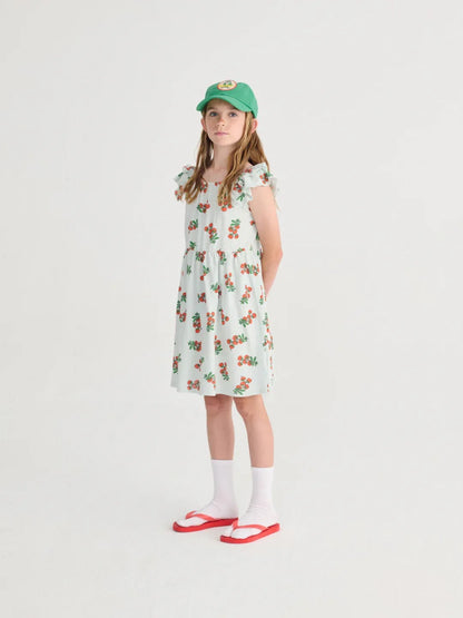 Juicy Tomatoes All Over Ruffled Dress - Bobo Choses