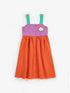 Pixel Daisy Color Block Woven Dress - Bobo Choses