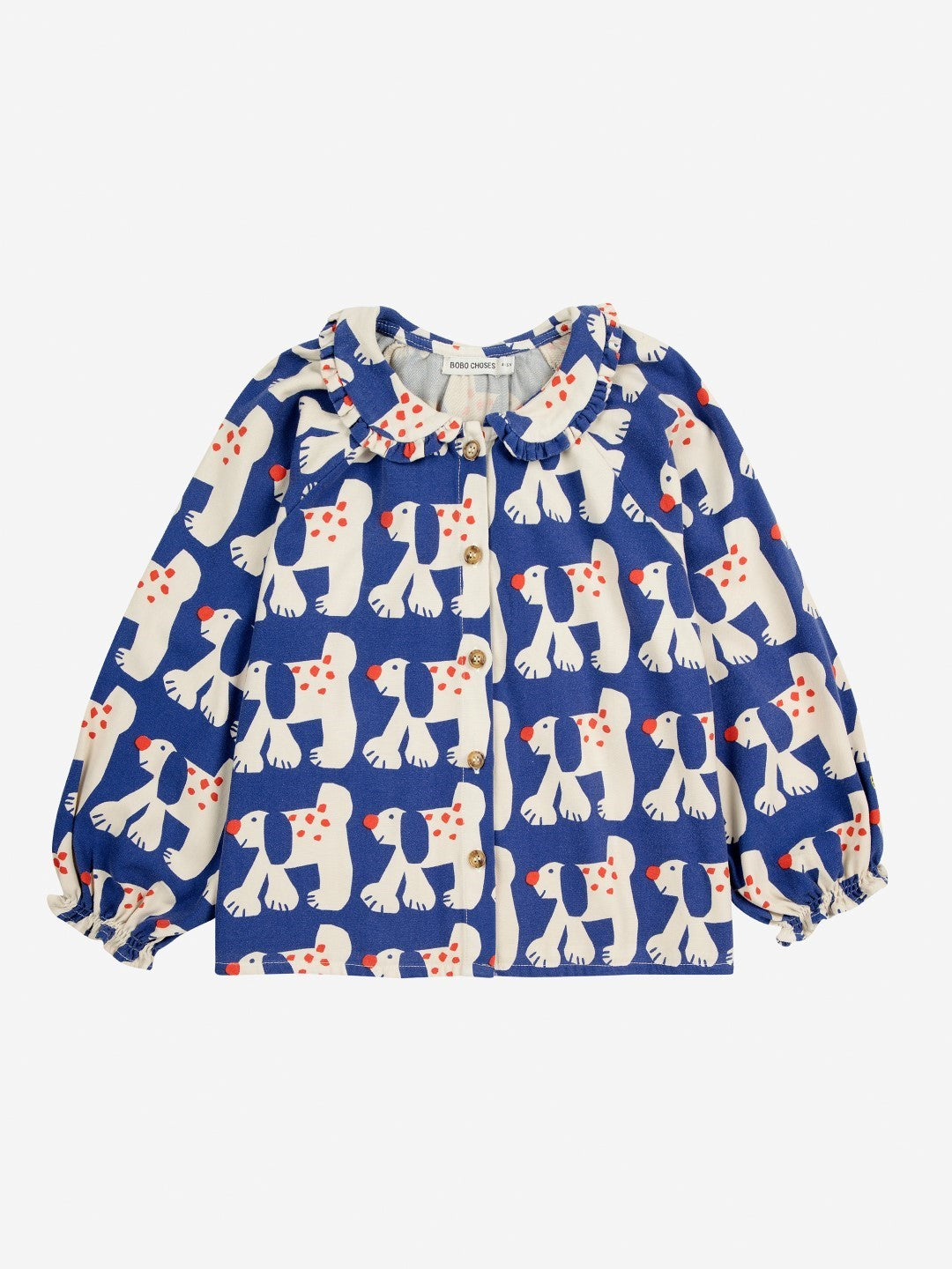 Fairy Dog All Over Raglan Sleeve Woven Blouse