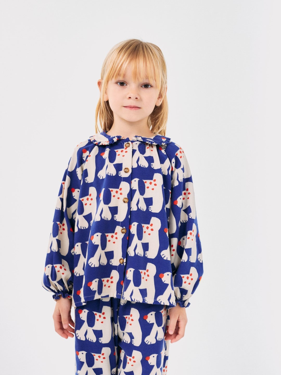 Fairy Dog All Over Raglan Sleeve Woven Blouse