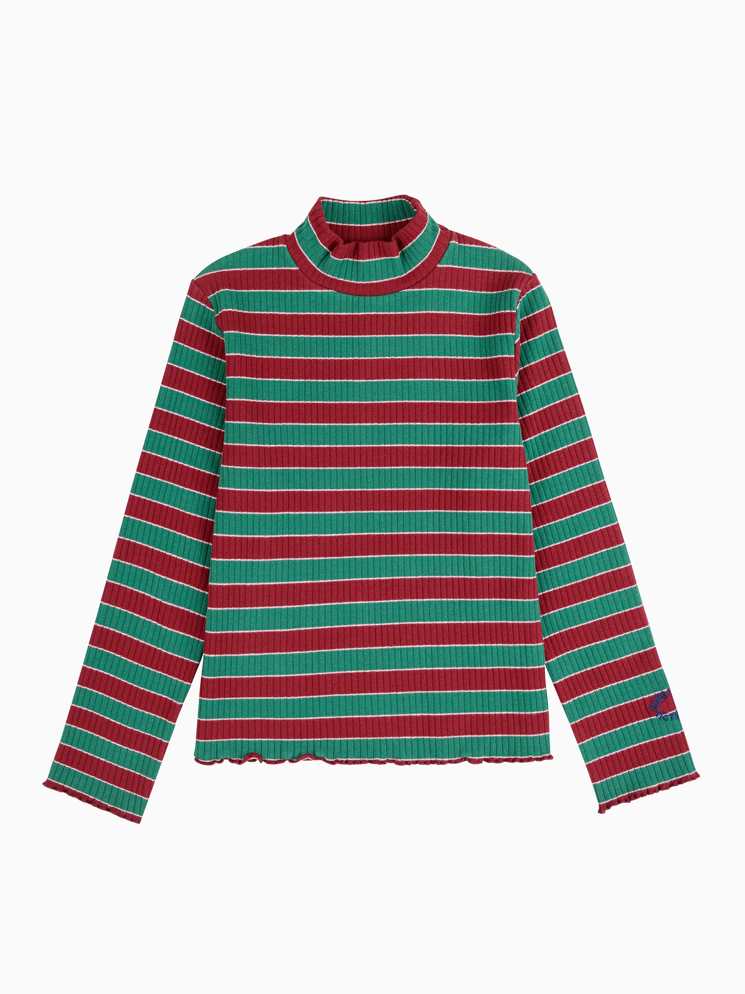 Multicolor Stripes Turtle Neck T-shirt