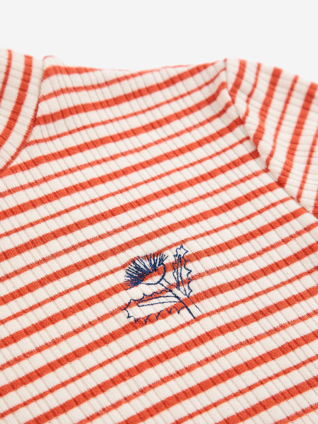 Energy Flower Stripes Turtleneck T-shirt