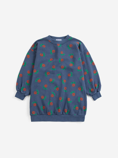 Stamp Bloom All Over Sweatshirt Dress