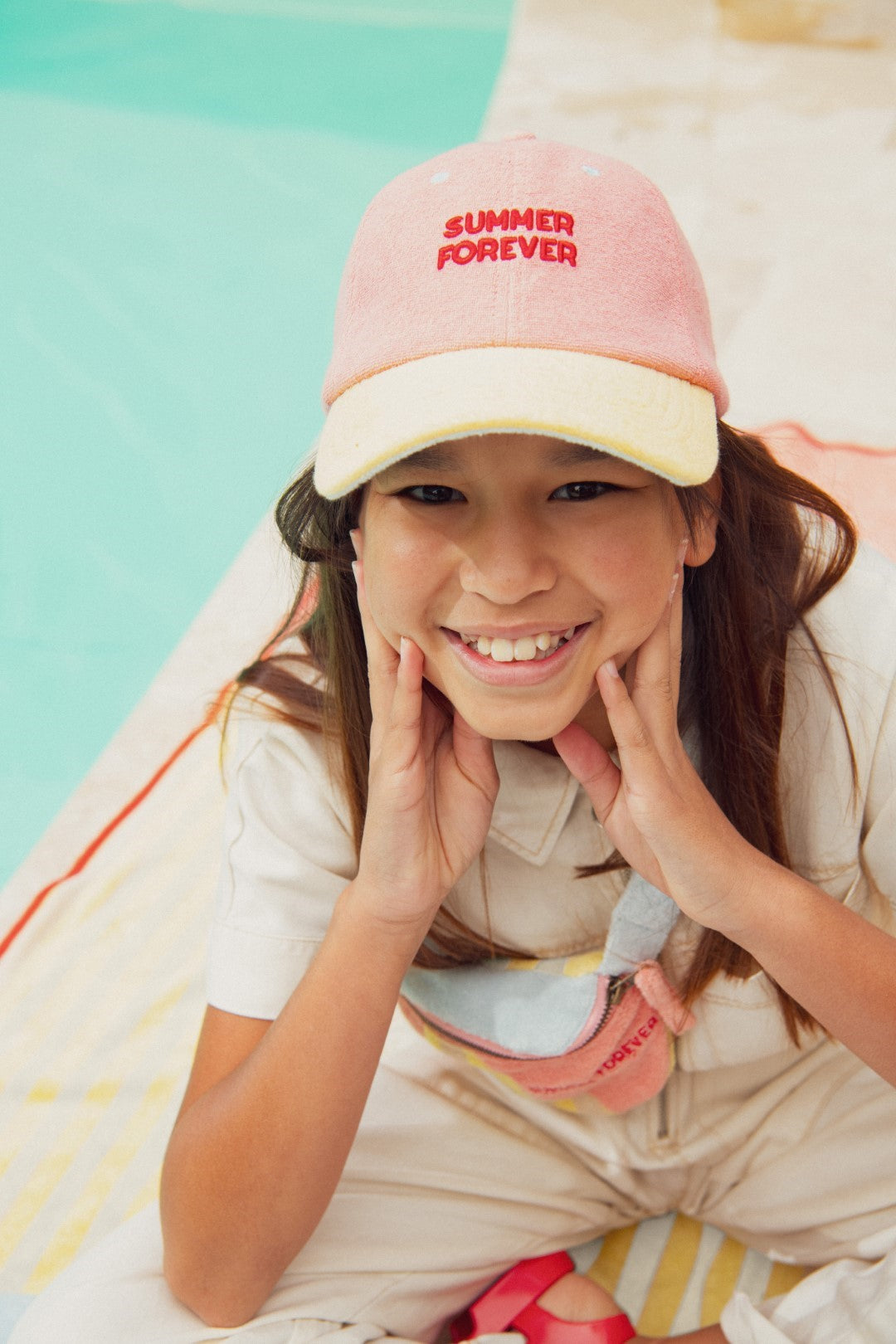 Terry Cap Summer Forever Pink Yellow Blue