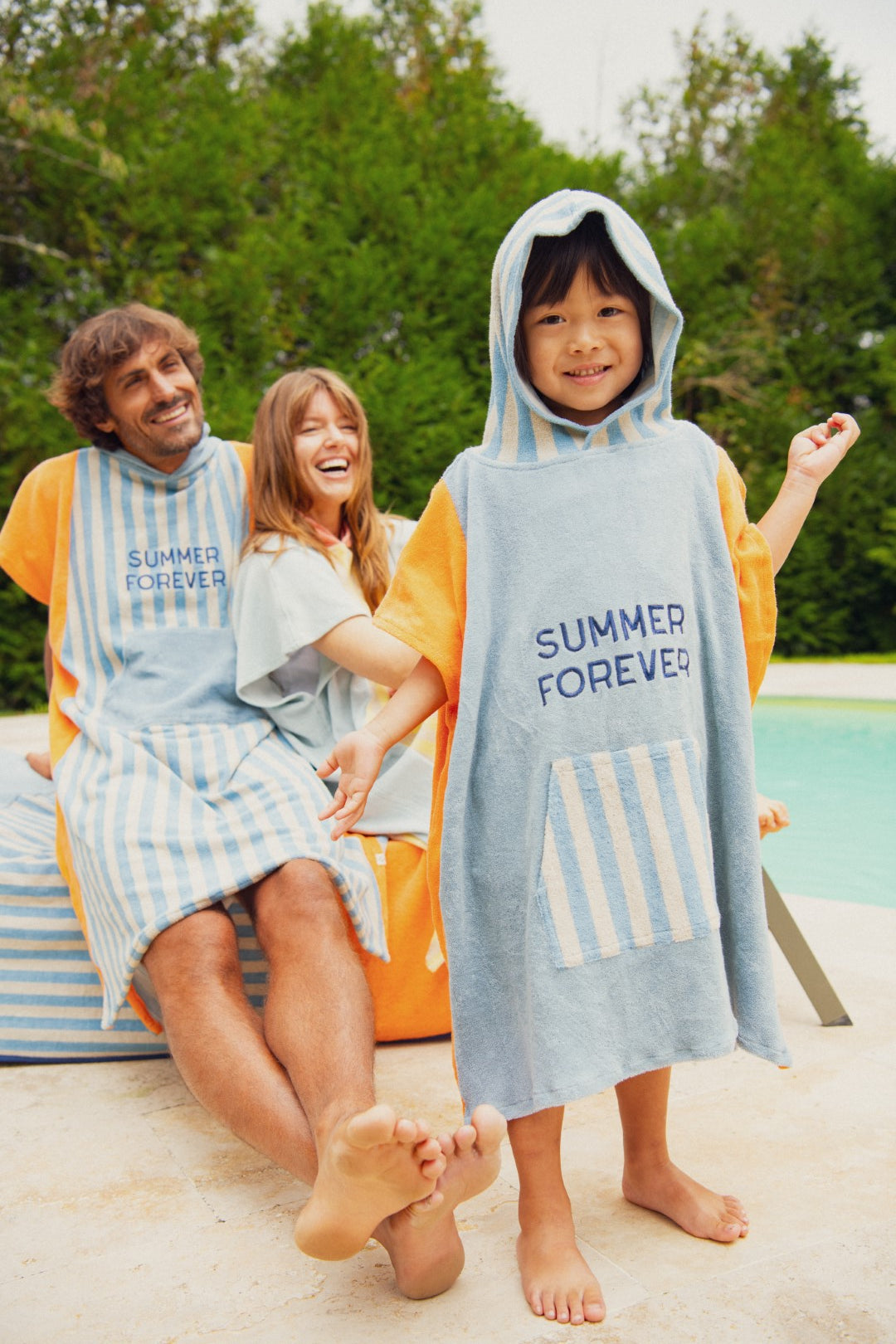 Bathing Poncho Summer Forever Blue