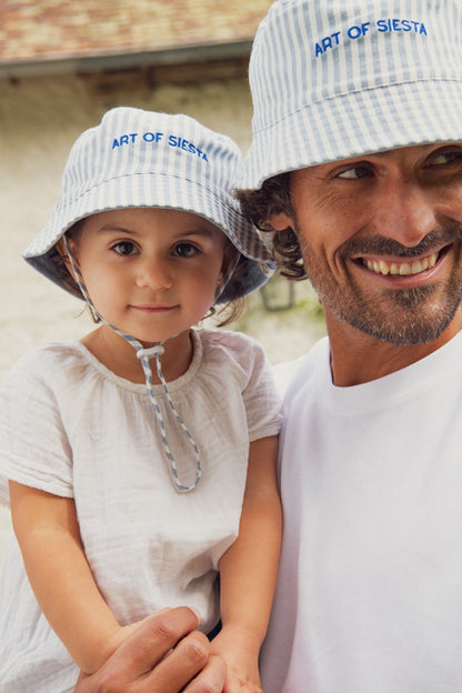 Bucket Hat Art Of Siesta Blue Striped