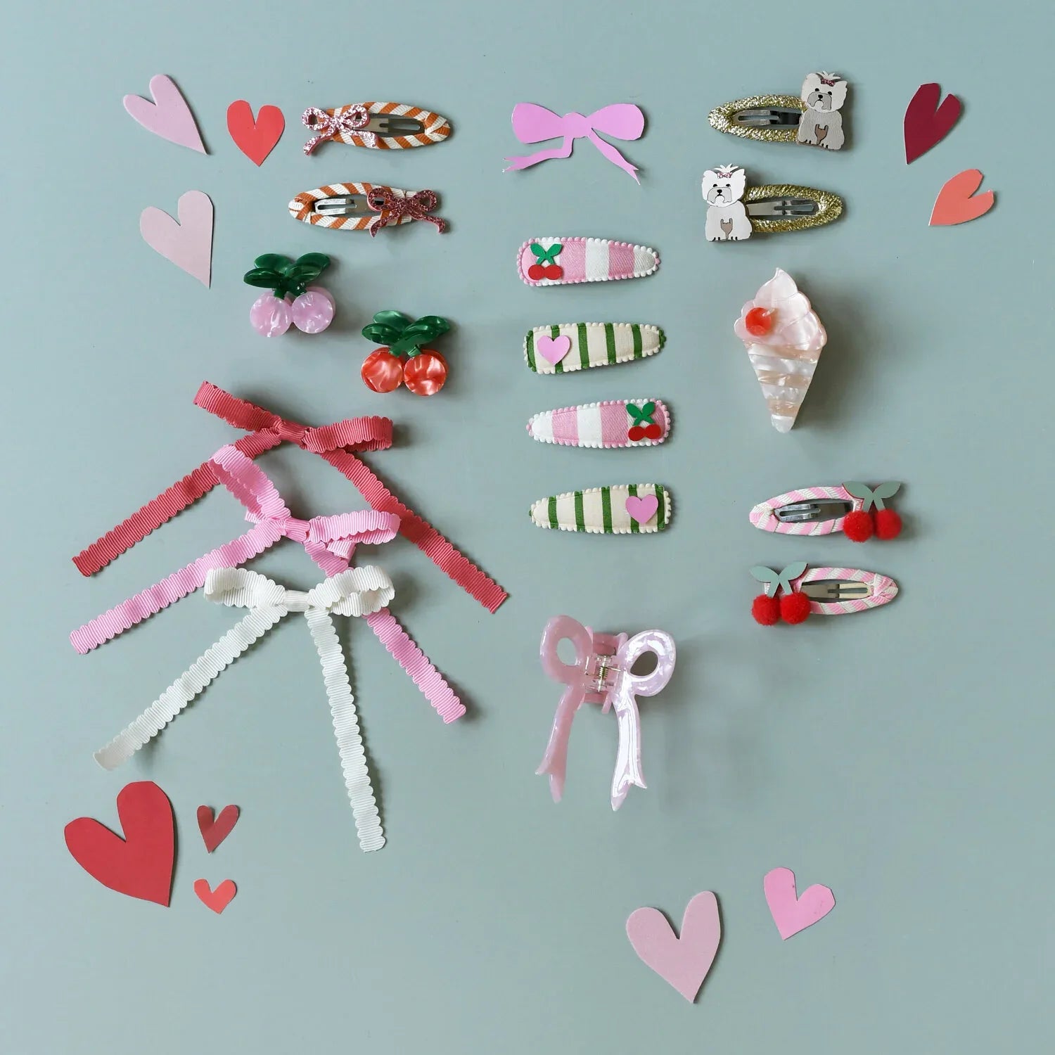 Cherry Kiss Fabric Clip Set - Rockahula