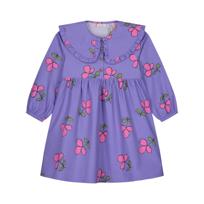 Daily Flower Dress Royal Purple