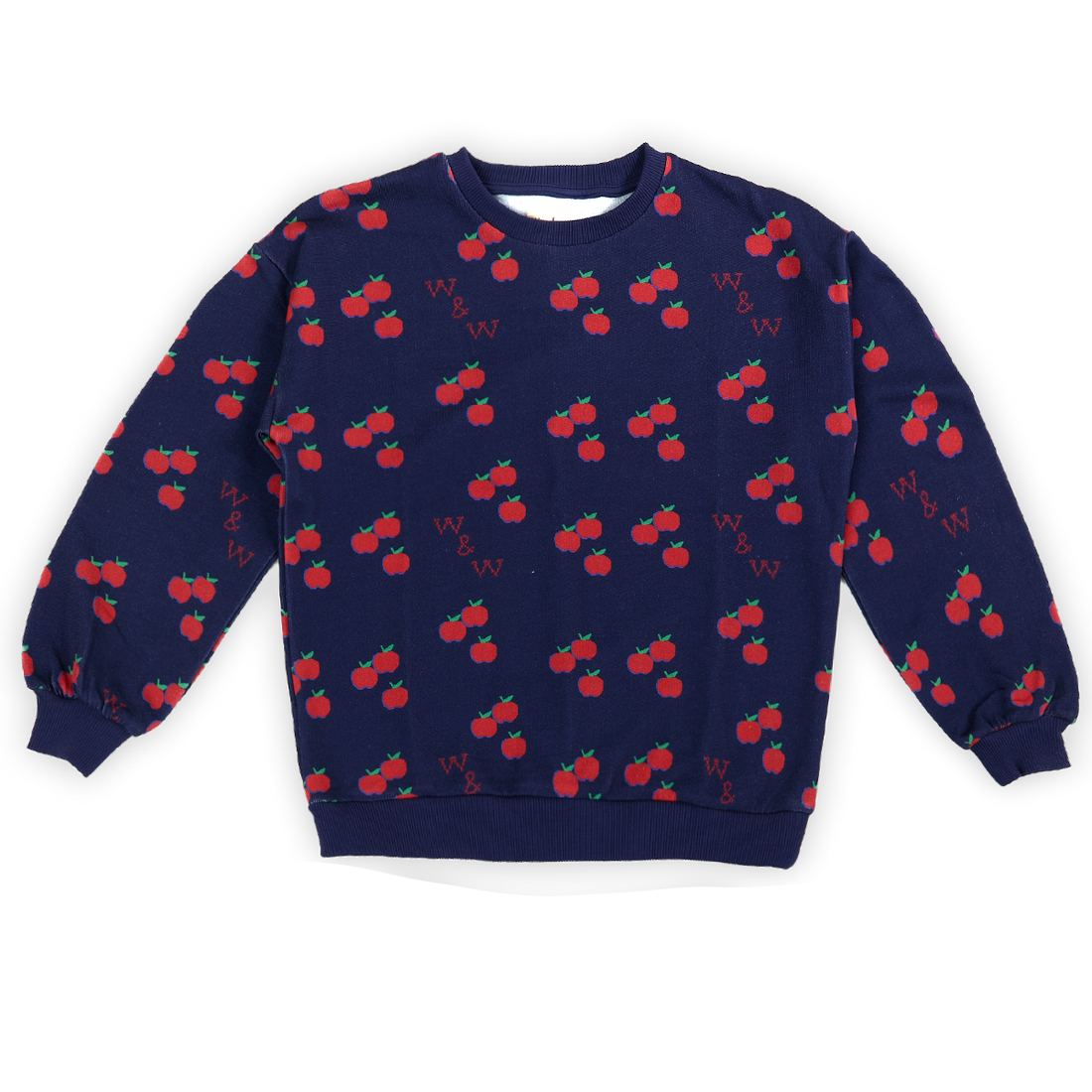 Apple Sweatshirt Navy Apple