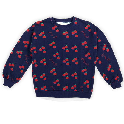 Apple Sweatshirt Navy Apple