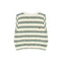 Eve Sleeveless T-shirt Sage Green Off White Stripe - Jenest