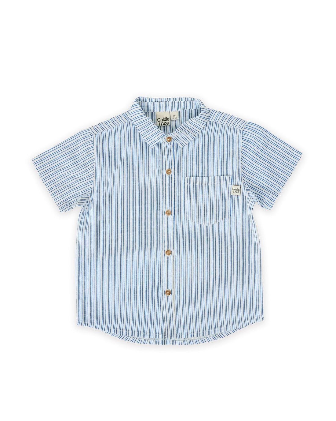 Sailor Stripe Holiday Shirt Ocean Ivory - Goldie+Ace
