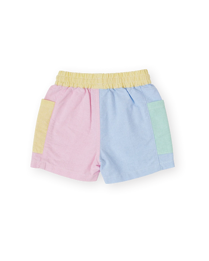 Colour Block Noah Pocket Shorts Pastel Multi - Goldie+Ace
